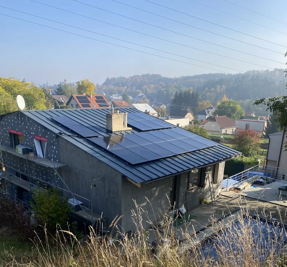 FVE 10 kWp – montáž na rodinném domě